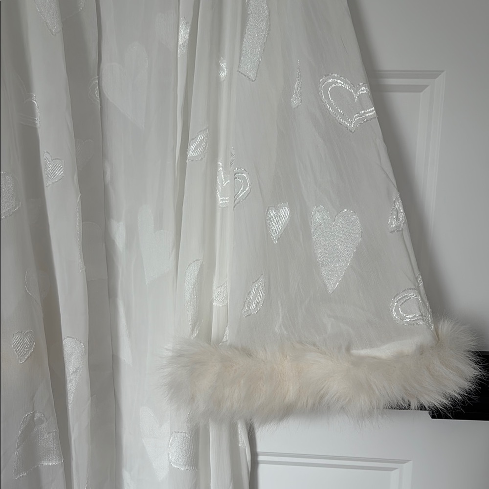 White Sheer Bridal Robe - Picture 2 of 3